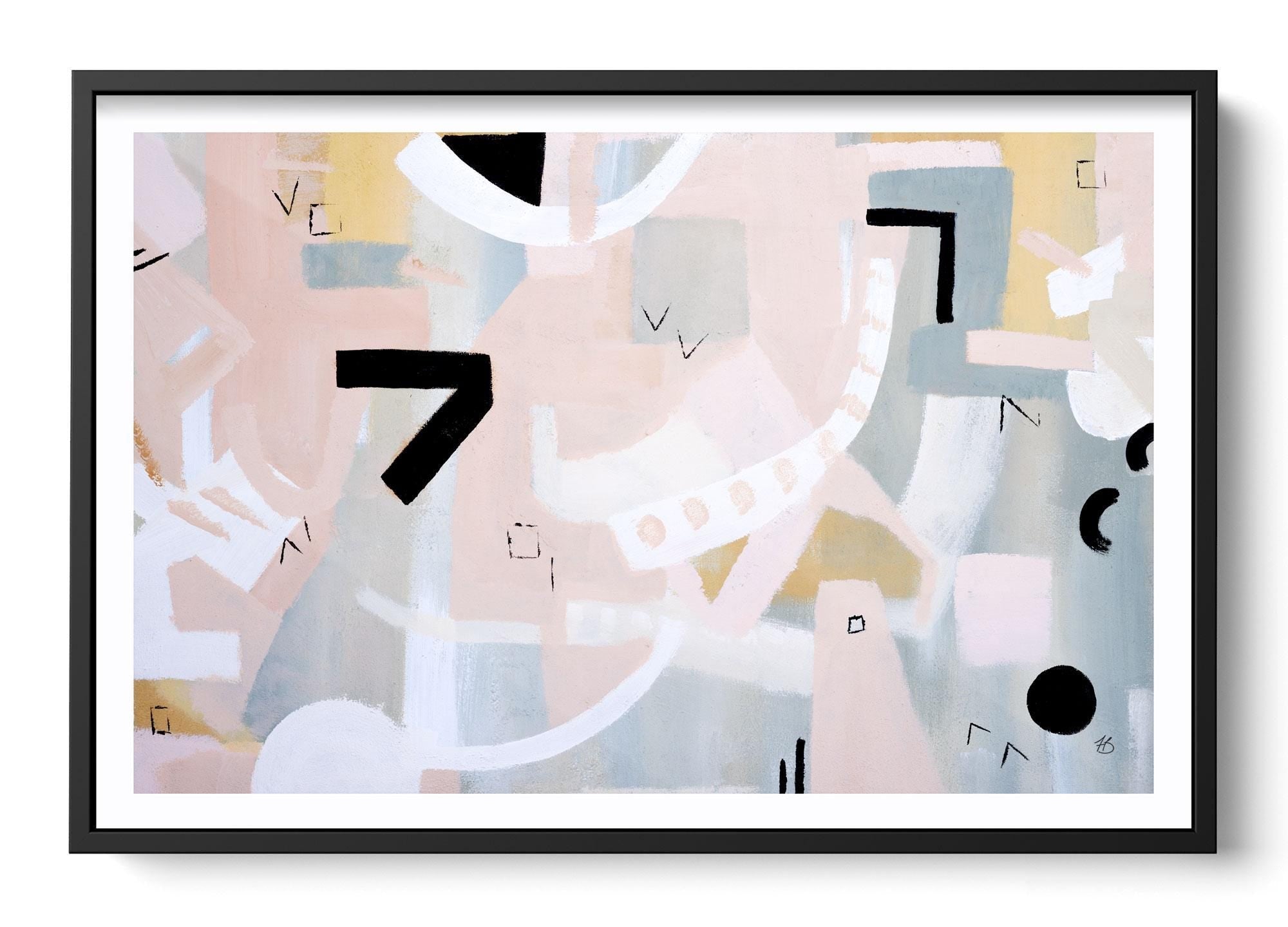 Jungle Nursery Paper Wall Art, Cute Decor, Trendy Abstract Pink Playroom Wall Print, Fun Safari Boho Painting Modern Wall Art Print - Falon Brianne Art